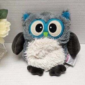 Intelex Warmies Hooty Owl Gray Blue White Plush Microwave Heating Pad Therapy
